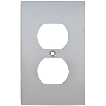 Duplex Receptacle Modern Switch Plate, Number of Gangs: 1 Solid Brass MPN:8012/R.3