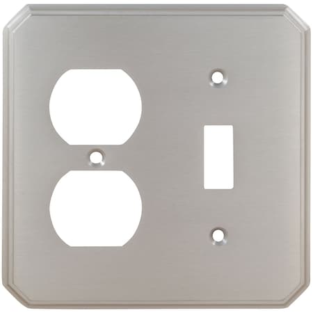 Combination Traditional Switch Plate, Number of Gangs: 2 Solid Brass MPN:8014/C.SB
