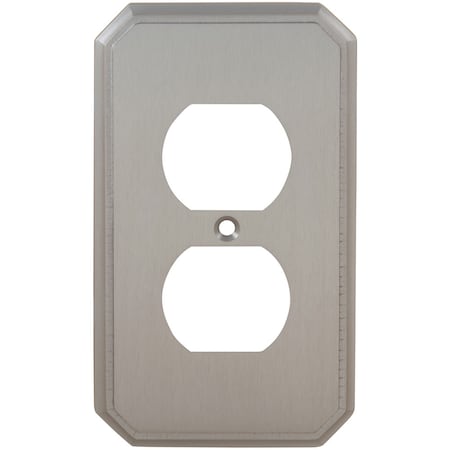 Duplex Receptacle Traditional Switch Plate, Number of Gangs: 1 Solid Brass MPN:8014/R.15