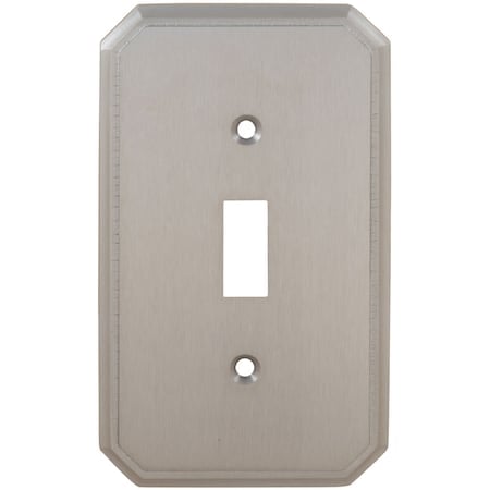 Single Traditional Switch Plate, Number of Gangs: 1 Solid Brass, Polished Chrome Plated Finish MPN:8014/S.26