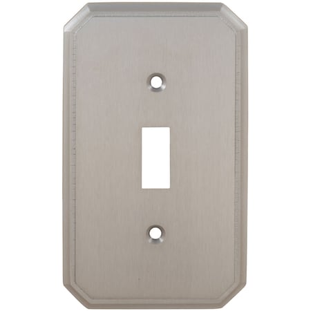 Single Traditional Switch Plate, Number of Gangs: 1 Solid Brass, Polished Brass, Lacquered Finish MPN:8014/S.3