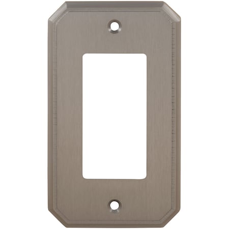 Single Rocker Traditional Switch Plate, Number of Gangs: 1 Solid Brass, Satin Chrome Plated Finish MPN:8024/S.26D