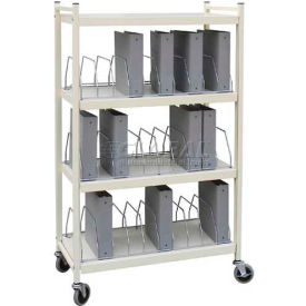Omnimed® Standard Vertical Open Chart Rack 30 Binder Capacity Light Gray 260003-LG