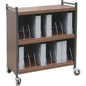 Omnimed® Standard Vertical Cabinet Chart Rack 16 Binder Capacity Woodgrain 261516-WD