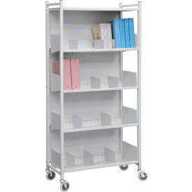Omnimed® Versa Multi-Purpose Open Style Rack 4 Shelves Light Gray 262004-LG