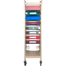 Omnimed® Standard Horizontal Open Chart Rack 10 Binder Capacity Beige 264410-BG