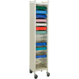 Omnimed® Tall Horizontal Cabinet Chart Rack 15 Binder Capacity Beige 264565-BG