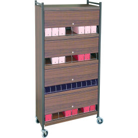 Omnimed® Standard Vertical Cabinet Chart Rack with Locking Panel 32 Binder Capacity Lt. Gray 281526-LG