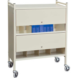 Omnimed® Versa Cabinet Style Rack with Locking Panels 2 Shelves Beige 282120-BG