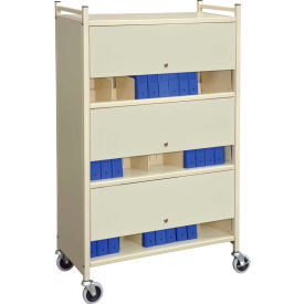 Omnimed® Versa Cabinet Style Rack with Locking Panels 3 Shelves Beige 282130-BG