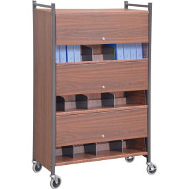 Omnimed® Versa Cabinet Style Rack with Locking Panels 3 Shelves Woodgrain 282130-WG