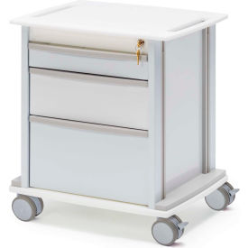 Omnimed® Omni Under-Counter Storage Cart with 3 Drawers and Key Lock White 351000