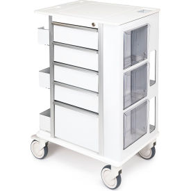 Omnimed Phlebotomy Cart 5 Drawers & Key Lock 23-1/2