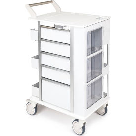 Omnimed Enhanced Phlebotomy Cart 5 Drawers & E-Lock 23-1/2