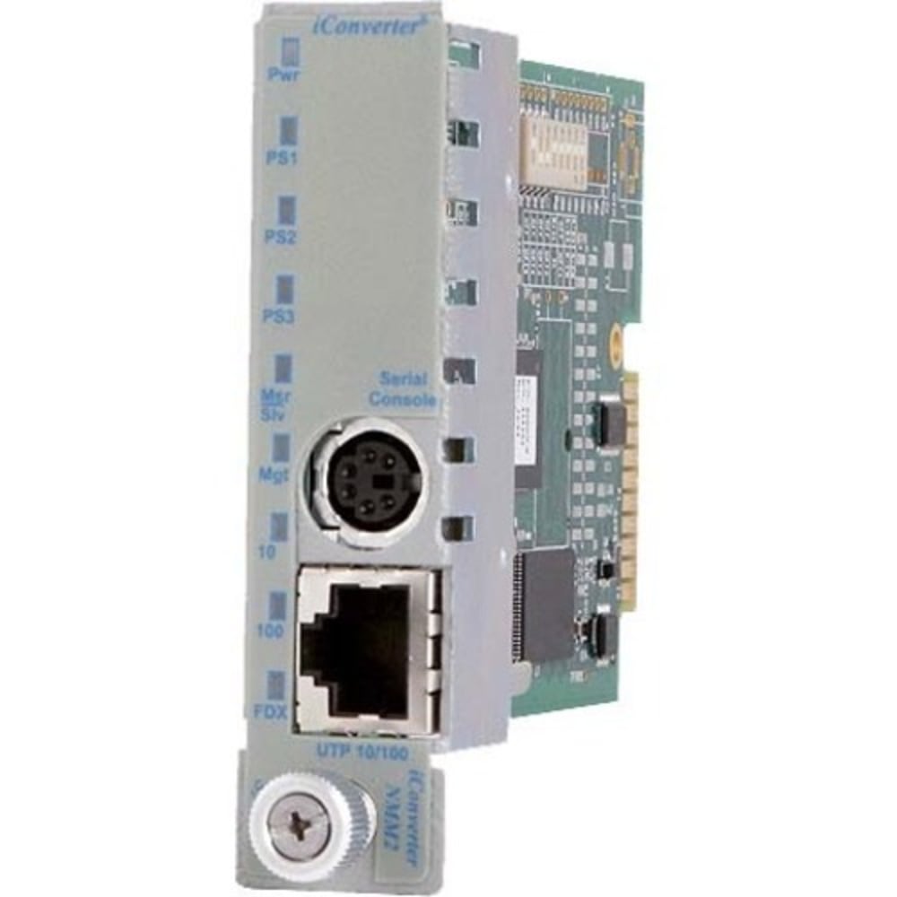 Omnitron Systems iConverter NMM2 Network Management Module - 1 x RJ-45 10/100Base-TX Management, 1 x Serial RS-232 Management MPN:8000N-0