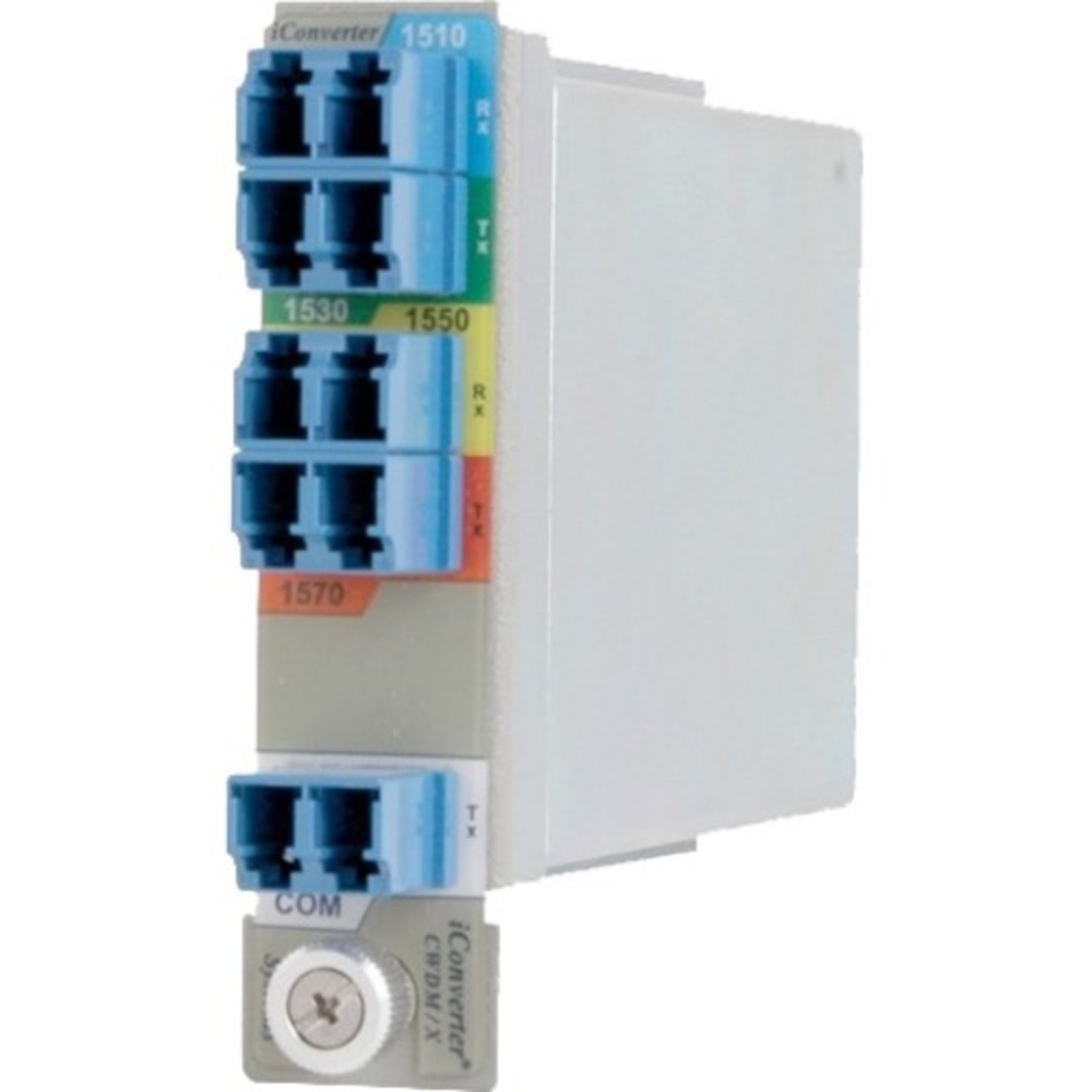Omnitron iConverter 4-Ch SF CWDM Mux/Demux - 4-Channel Single Fiber CWDM MUX/DMUX-L (Ch1 1270/1290 - Ch2 1310/1330 - Ch3 1350/1370 - Ch4 1430/1450 MPN:8874-0