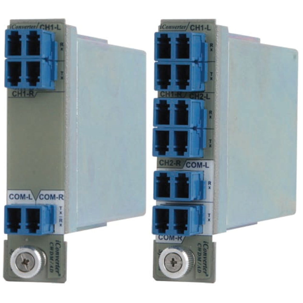Omnitron iConverter 4-Ch SF CWDM Mux/Demux - 4-Channel Single Fiber CWDM MUX/DMUX-R (Ch1 1290/1270 - Ch2 1330/1310 - Ch3 1370/1350 - Ch4 1450/1430) MPN:8875-0