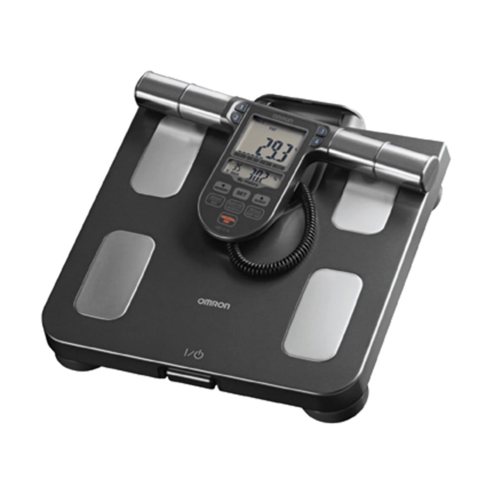 Omron HBF-514C Full-Body Composition Monitor Bathroom Scale, 2-3/16inH x 11-15/16inW x 12-15/16inD, Black MPN:HBF-514C