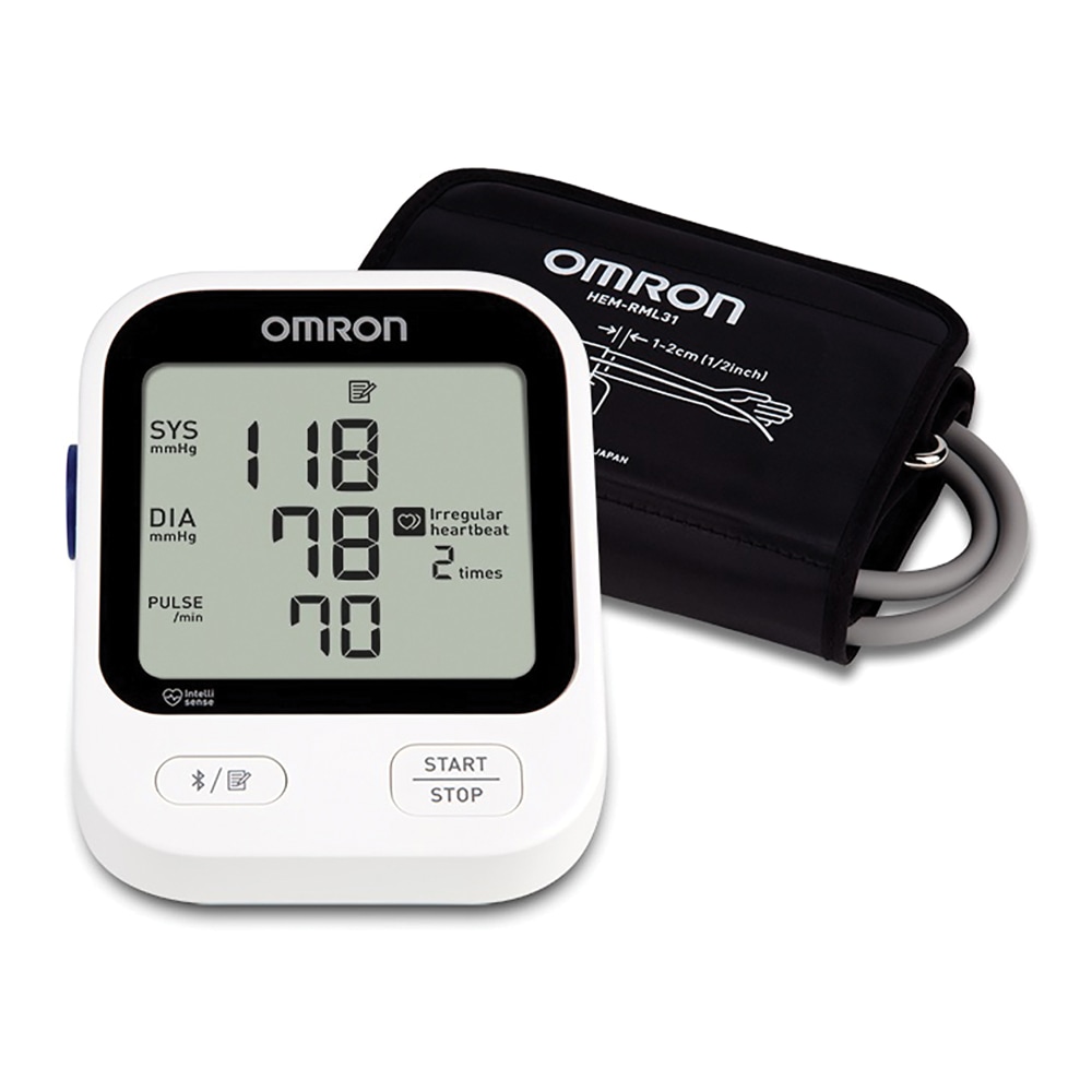 Omron 5 Series Digital Upper Arm Blood Pressure Monitor With D-Ring Cuff, 1 Size, Black/White MPN:BP7255