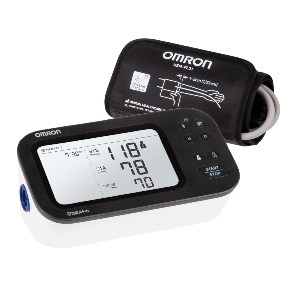 Omron 7 Series Upper Arm Blood Pressure Monitor and Cuff with Bluetooth & Wide-Screen LCD Display, 9-In. to 7-In., BP7360 MPN:BP7360