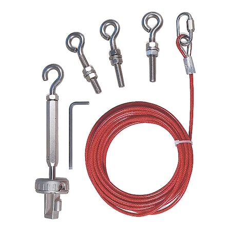 Cable Kit, PVC Covered Steel, 32ft. 10in.L MPN:44506-2710