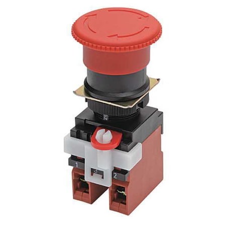 Emergency Stop Push Button, 22 mm, 1NO/2NC, Red MPN:A22E-M-12