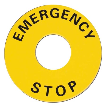 LegndPlate, EmergencyStop, Ylw/Ylw, Round MPN:A22Z-3466-1