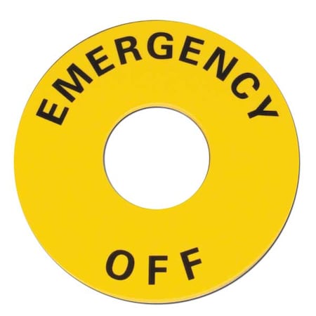 LegendPlate, EmergencyOff, Ylw/Ylw, Round MPN:A22Z-3466-2