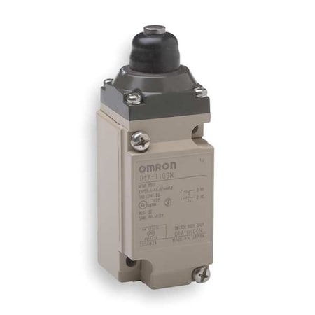 Heavy Duty Limit Switch, Plunger, DPDT, 5A at 600V AC, Actuator Location: Top MPN:D4A2509N