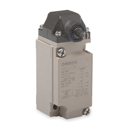 Heavy Duty Limit Switch, No Lever, Rotary, DPDT, 5A at 600V AC, Actuator Location: Side MPN:D4A2717N