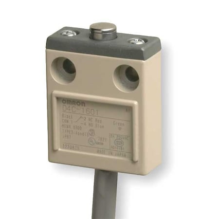 Limit Switch, Plunger, SPDT, 5A at 240V AC, Actuator Location: Top MPN:D4C1601