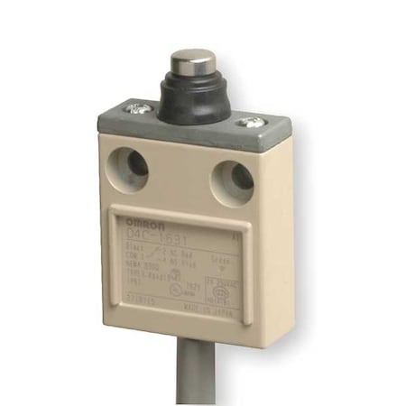 Limit Switch, Plunger, SPDT, 5A at 240V AC, Actuator Location: Top MPN:D4C1631