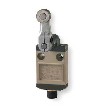Limit Switch, Plunger, Roller, SPDT, 1A at 120V AC, Actuator Location: Side MPN:D4CC1024