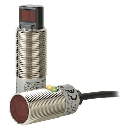 Diffuse Photoelectric Sensor, Bare Wire, Right Angle, Cylindrical, Selectable Light On/Dark On, PNP MPN:E3FB-DP132M
