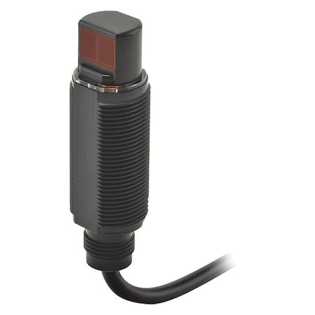 Retroreflective Photoelectric Sensor, Bare Wire, Right Angle, Cylindrical, Selectable Light On/Dark On, NPN MPN:E3RA-RN112M
