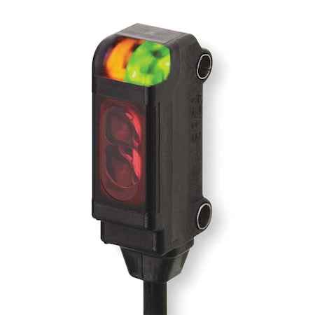 Retroreflective Photoelectric Sensor, Bare Wire, Right Angle, Rectangular, Dark On, PNP MPN:E3T-SR24 2M