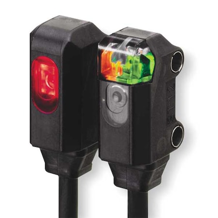 Through-Beam Photoelectric Sensor Set, Bare Wire, Right Angle, Rectangular, Dark On, PNP MPN:E3T-ST14