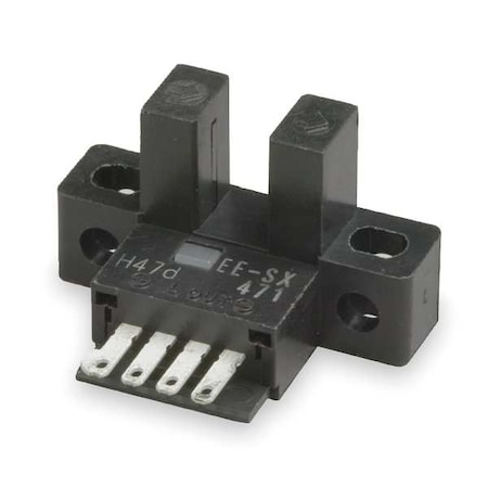 Through-Beam Photoelectric Sensor, Solder Terminal, Right Angle, L-Slot, Light On, NPN MPN:EE-SX471