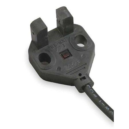 Through-Beam Photoelectric Sensor, Bare Wire, Right Angle, L-Slot, Dark On, NPN MPN:EE-SX771