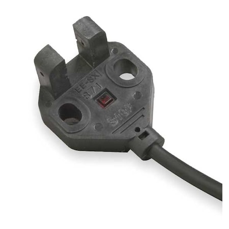 Through-Beam Photoelectric Sensor, Bare Wire, Right Angle, L-Slot, Light On, NPN MPN:EE-SX871