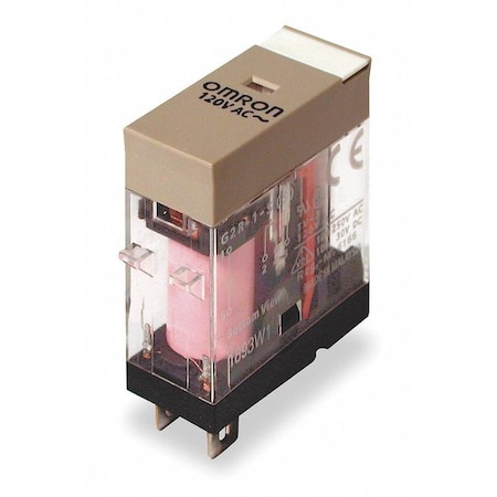Plug-In, General Purpose Relay, Square, 10 A, 5 Pins, Quick Connect MPN:G2R-1-S-AC24(S)