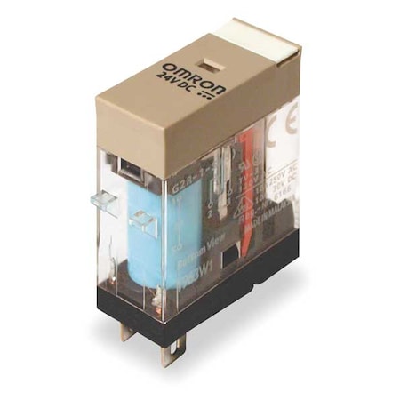 Plug-In, General Purpose Relay, Square, 10 A, 5 Pins, Quick Connect MPN:G2R-1-S-DC24(S)