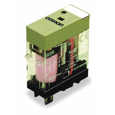 Plug-In, General Purpose Relay, Square, 10 A, 5 Pins, Quick Connect MPN:G2R-1-SN-AC24(S)