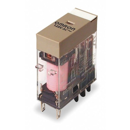 Plug-In, General Purpose Relay, Square, 5 A, 8 Pins, Quick Connect MPN:G2R-2-S-AC24(S)