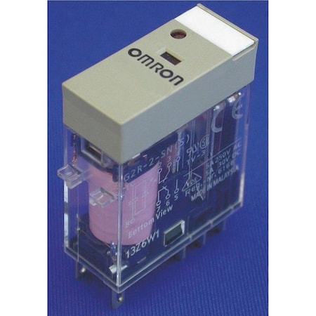 Plug-In, General Purpose Relay, Square, 5 A, 8 Pins, Quick Connect MPN:G2R-2-SN-AC240(S)