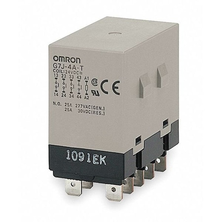 W-Bracket, Enclosed Power Relay, Square, 25 A, 10 Pins, Quick Connect MPN:G7J-3A1B-T-W1-DC24