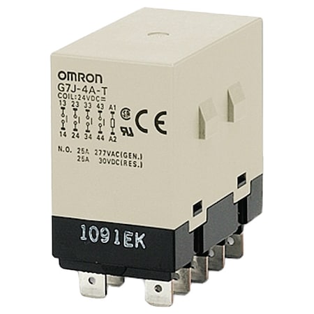W-Bracket, General Purpose Relay, 83 mA, 10 Pins, Screw MPN:G7J-4A-B DC24