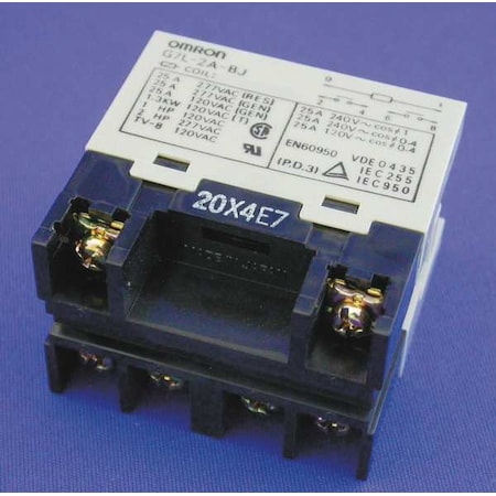 E-Bracket, Enclosed Power Relay, Square, 30 A, 6 Pins, Screw MPN:G7L-2A-BJ-CB-AC200/240