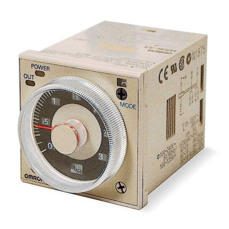 Multifunction Time Delay Relay, Square, 8 Functions 48V DC, DPDT MPN:H3CR-A8AC24-48DC12-48