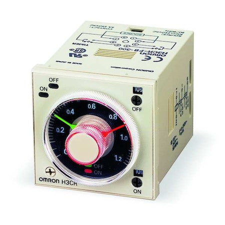 Time Delay Relay, 120VAC, 5A, DPDT, Socket MPN:H3CR-F8AC100-240/DC100/125